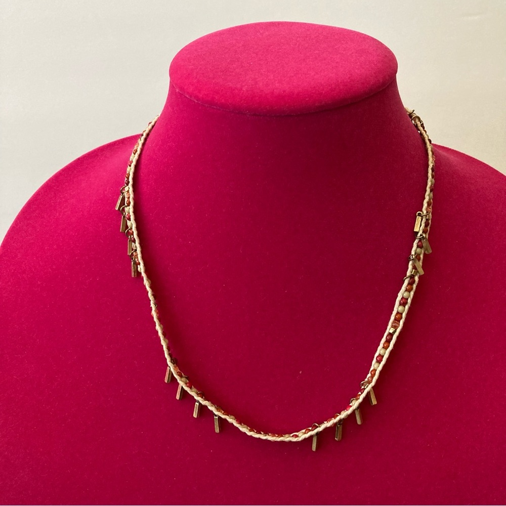 Treasure & Bond Necklace | Color Brown & Cream | NWT